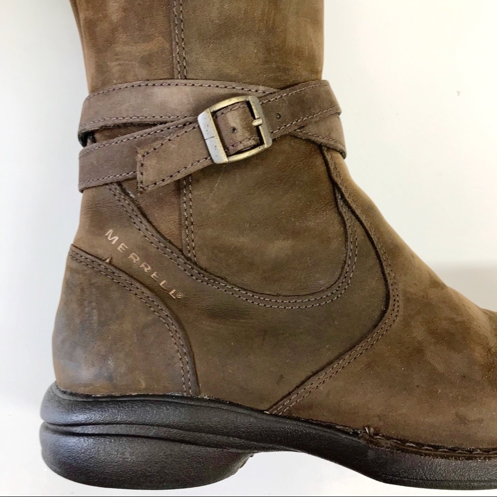 (SOLD) Merrell Tetra Strap Leather Tall Boots - Picture 6 of 8